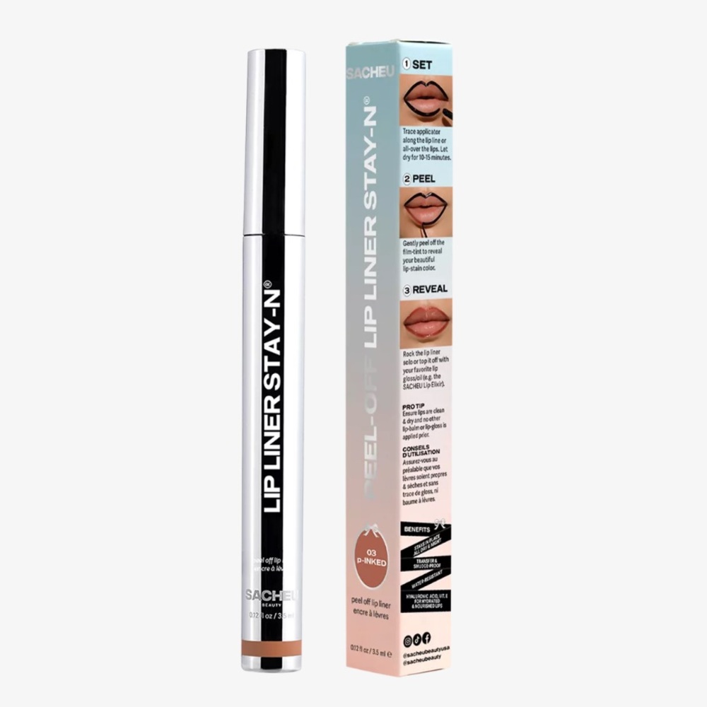 NIB Sacheu Peel Off Lip Liner Stay-n 03 p-inked